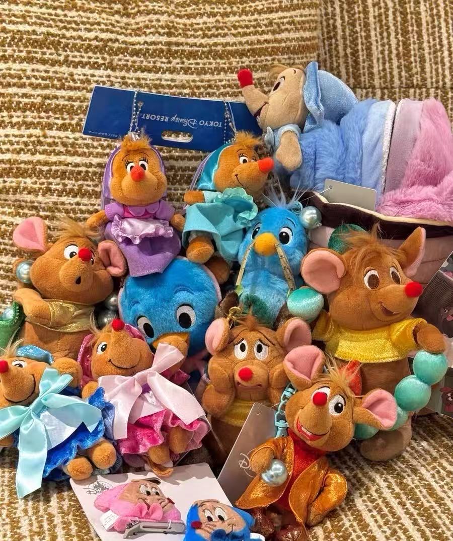Real assortment of colorful Disney character plush charms