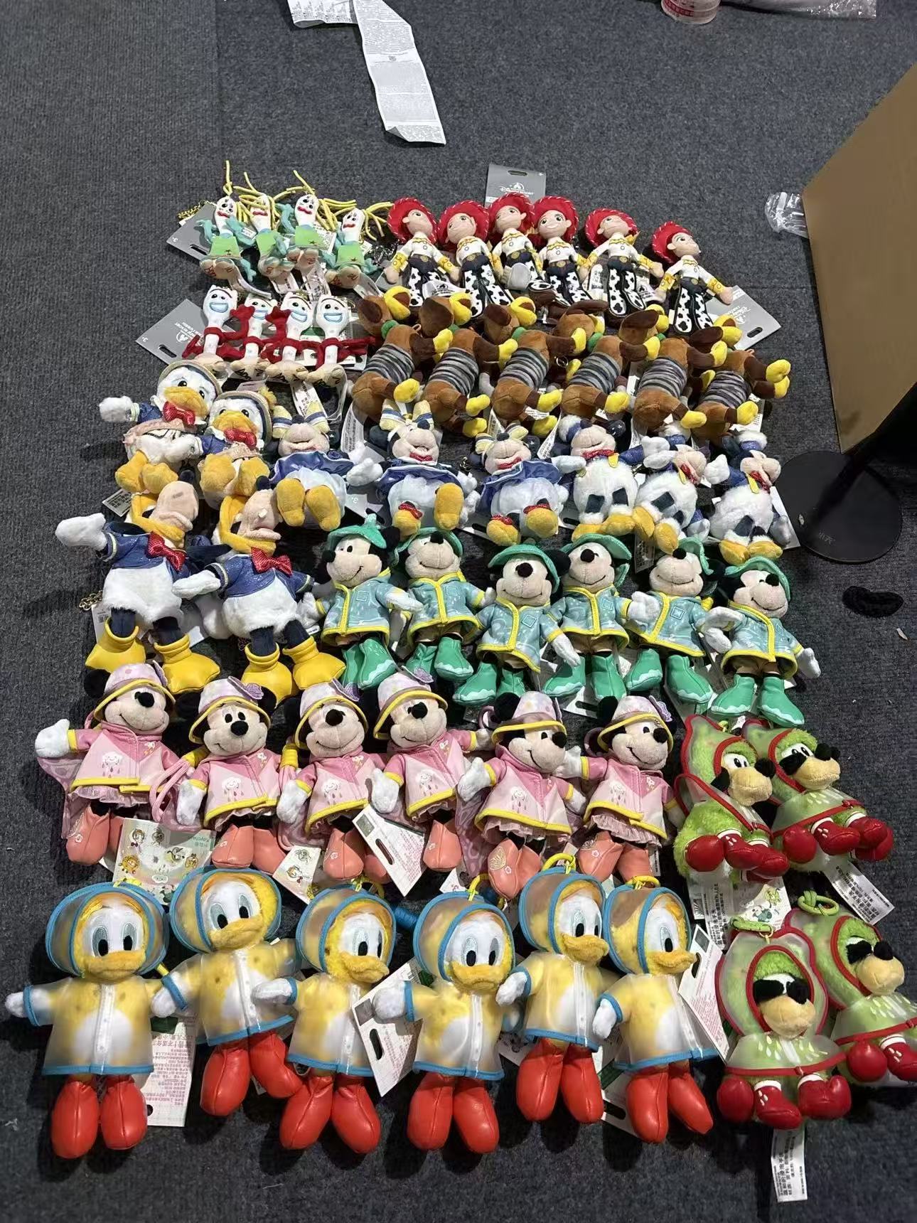 Rows of park merchandise from a buying day