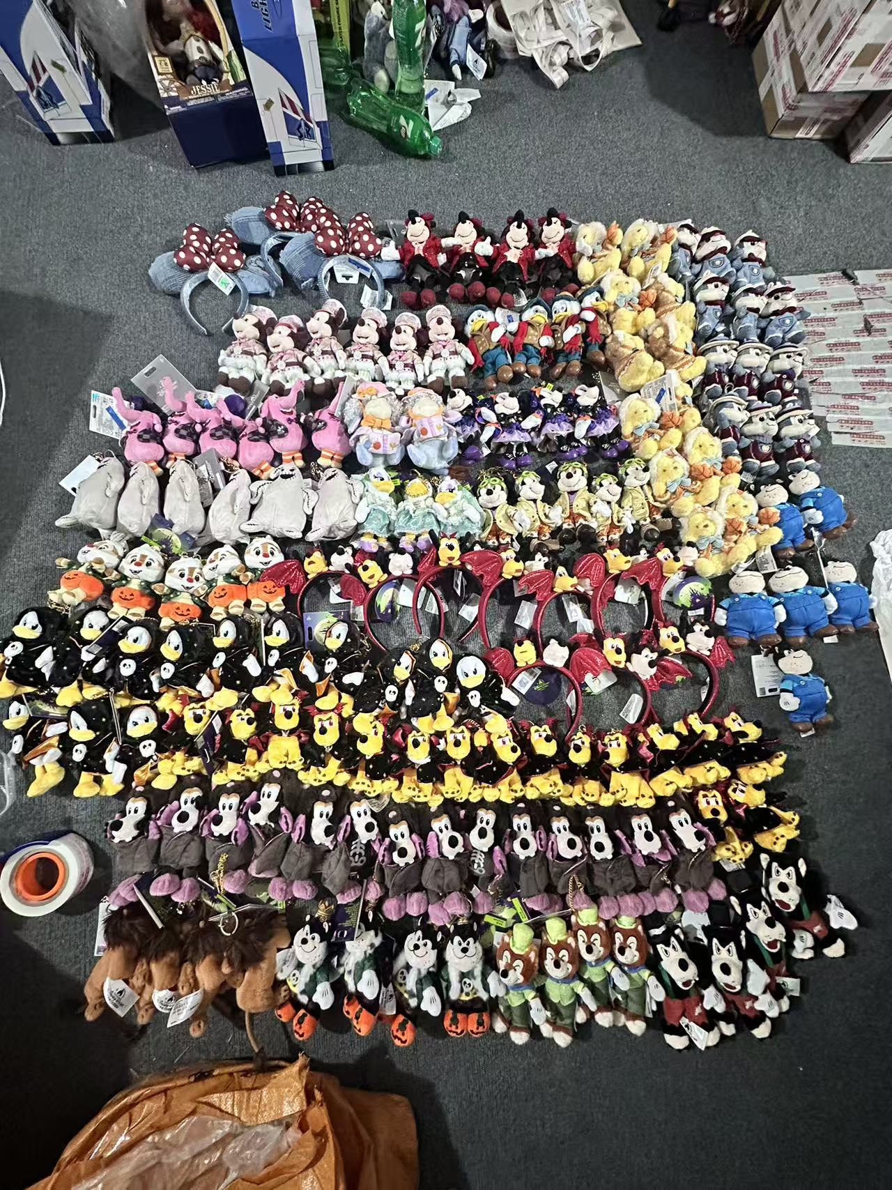 Large real sourcing assortment of Disney plush charms and headbands