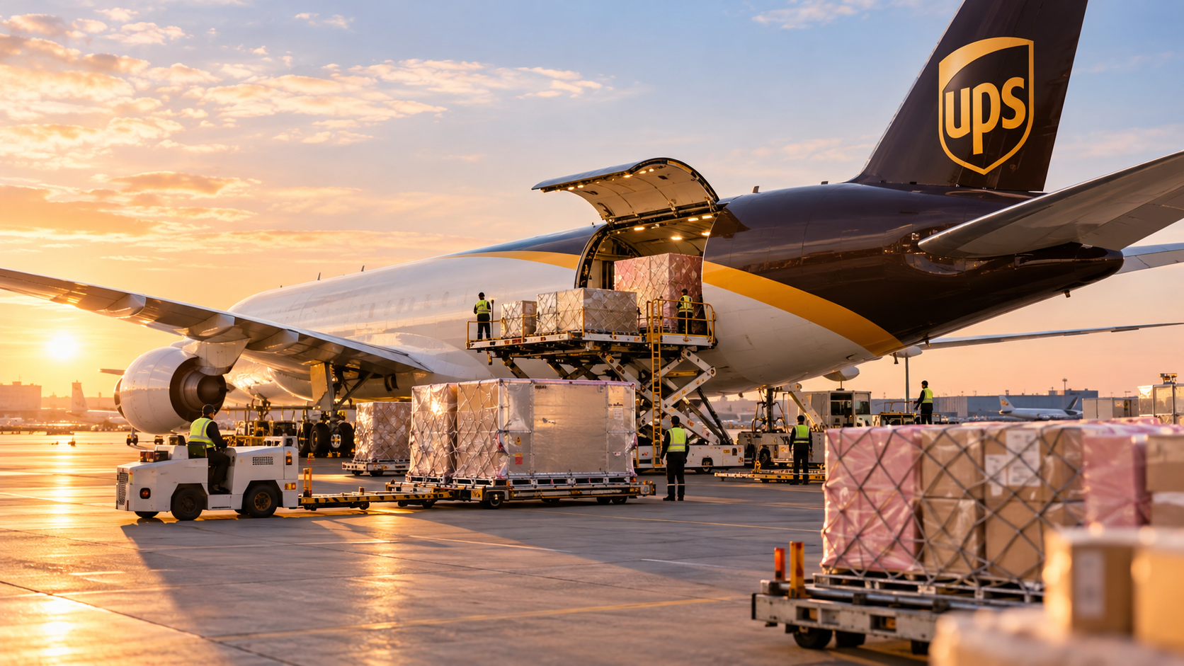 Premium parcel preparation for fast international delivery